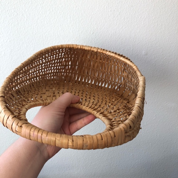 🦚 VINTAGE Wicker Wall Pocket Plant Oval Basket - Picture 7 of 11